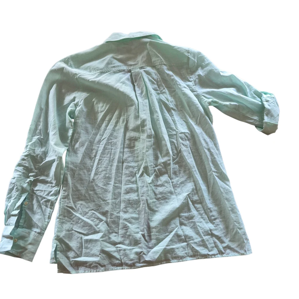 Patagonia Light Mint Long-Sleeve Button-Up Blouse - Picture 5 of 5